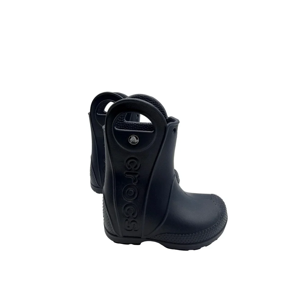 Crocs Kids Handle It Rain‎ Boot Navy Blue Waterproof Pull On 12803-410 Size C7